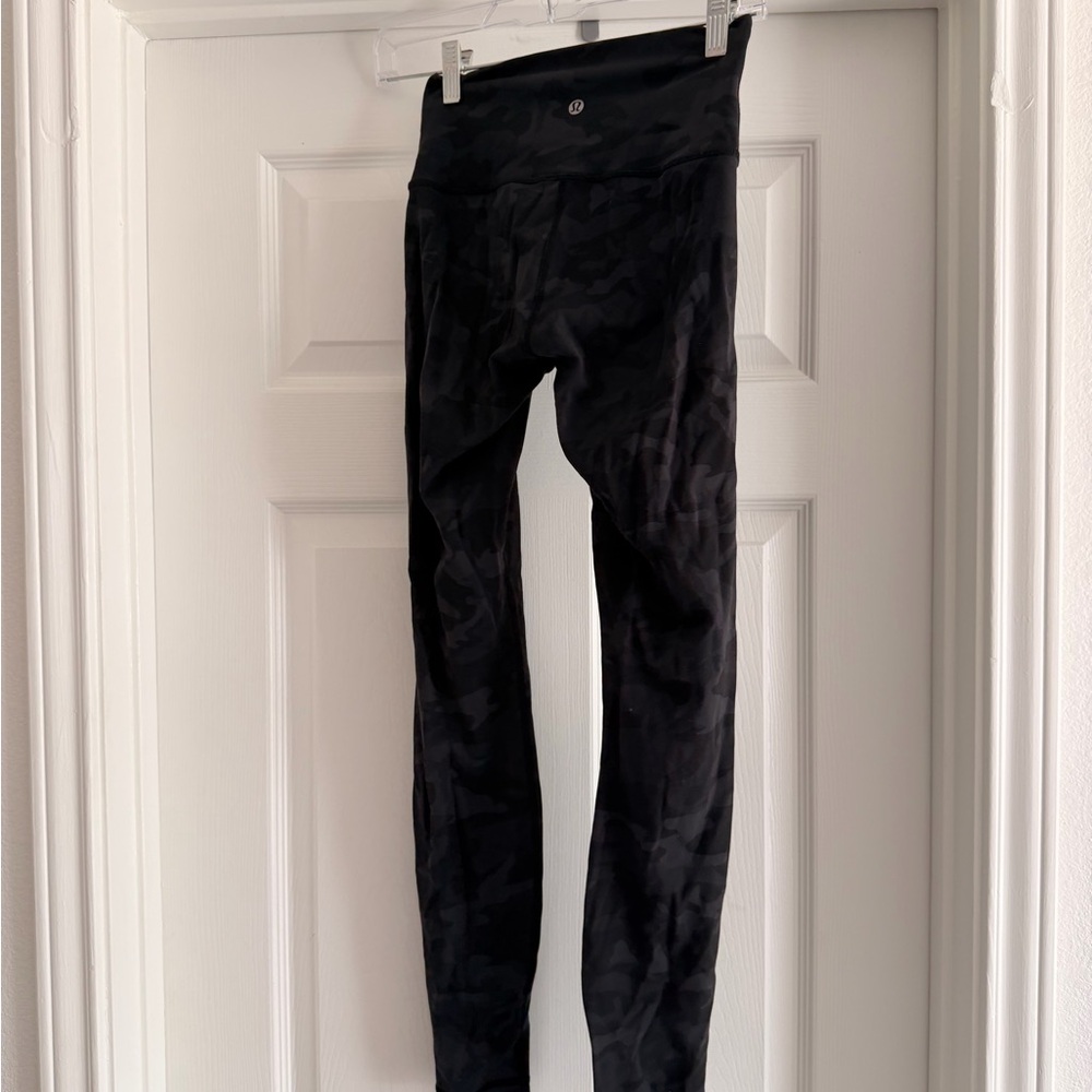 Lululemon High-Rise Camo Leggings — Black